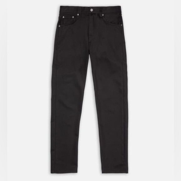 Nudie Jeans Steady Eddie II Dry Everblack Black Jeans - Size 28 x 30